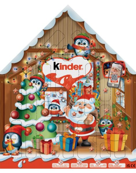 Kinder – Sjokoladehus-julekalender 184 g