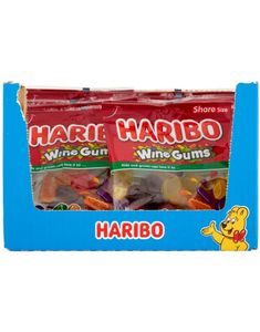 12 stk. Haribo Wine Gums - Hel Æske