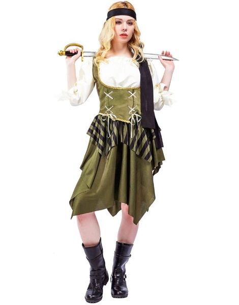 Piratkostyme til Dame 4 Deler - Onesize