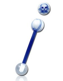 Blue Skull - Tungepiercing