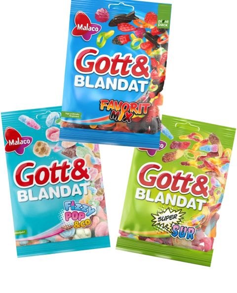 Taste Them All – Godt og Blandet – Tre Varianter – Pakketilbud