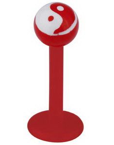 Yin Yang Labret - Red/White