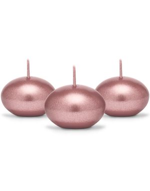 50 stk Metallisk Rosenguldfarvet Flydelys 4 cm