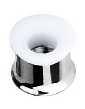 Piercing Tunnel med Hvid Kant Øverst