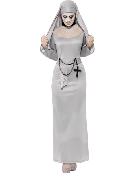 Gråt Gotisk Nonne Kostume