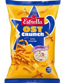 Estrella Extra Cripsy Ost Crunch med Cheddar og Sourcream & Onion Smak 200g