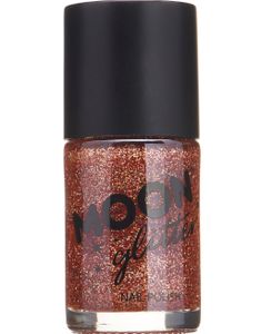 Rosé Guldfarvet Neglelak med Holografisk Glitter