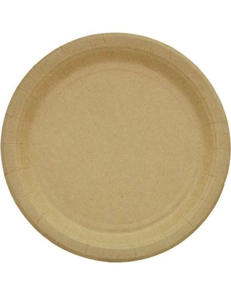10 stk Små Miljøvenlige Komposterbare Kraft Papirtallerkener 18 cm