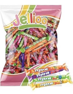 1 kg Mini Yum Chewy Sticks - Karamelstænger med Forskellige Fruktsmage