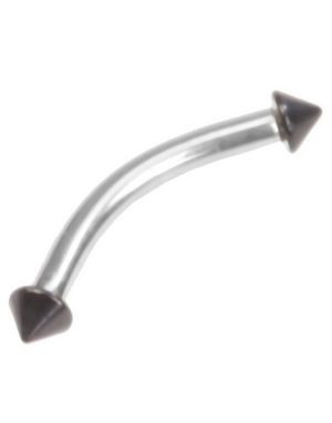 Micro Spike Farvet Sort- 1.2 x 8 mm Øjenbrynspiercing