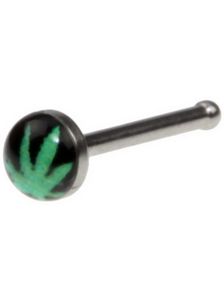 Weed - Lige Næsepiercing