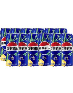 12 stk Pepsi White Pomelo Green Bamboo - Brus med Pomelo- og Bambussmak - Hel Pakke 12x330 ml (Kina)