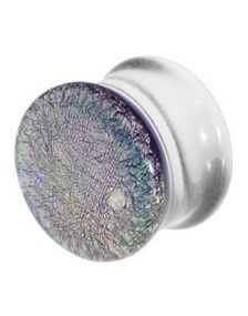 Pyrex Piercing Plug - Glitter Rosa Skær