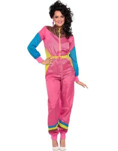80's Fargeblokk Ski Joggedress Kostyme til Dame