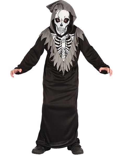 Uhyggeligt Skelet Børnekostume