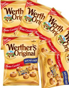 12 stk. Werthers Original SUKKERFRIE Karamel-Slik - Hel Æske