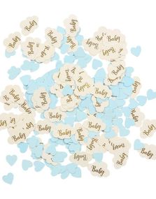 Blå og Hvit Baby Boy Konfetti for Dåp og Babyshower