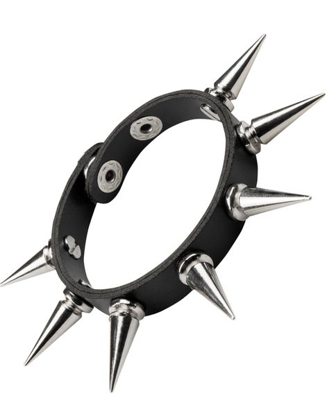 Armbånd med Sølvfarvede Spike-Nitter