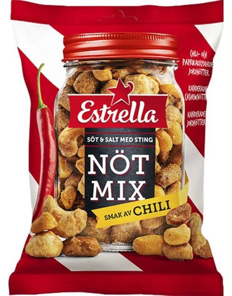 Estrella Sød og Salt Nøddeblanding med Chili 175 gram