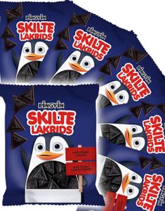 30 stk Pingvin Skilte Lakrids - Godteriskilt Med Stærk Salt Lakridssmag - Hel Æske 3,3 kg