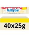 40 stk Nestle Milkybar White - Hvide Chokoladeplader - Hel Kasse 1 kg