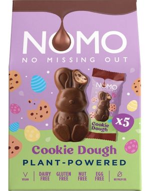 5 pk NOMO Mini Cookie Dough Bunnies - Veganske Sjokoladekaniner 53 gram