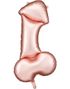 Rose Gullfarget Stor Penis Folieballong 112 cm