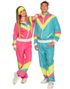 Neon Rosa 80-talls Grilldress med Lommer til Mann