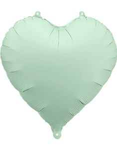 Hjerteformet Matt Grønn Folieballong 45 cm