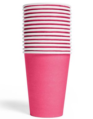 14 stk Hot Pink Pappkrus 210 ml