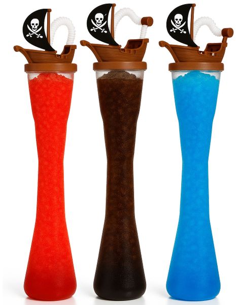 3 stk 400 ml Slushsbæger Piratskib
