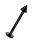 Sort PVD Basic Labret med Spike Kugle