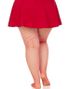 Lycra Røde Netstrømpebukser - Plus Size