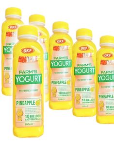 20 stk OKF Farm's Yoghurt Ananas - Drikkeyoghurt med Ananassmag - Hel Æske 20x350 ml (Korea)