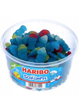 150 stk Haribo Smølfer - Boks Med Smøleformet Vingummi 1,35 Kg
