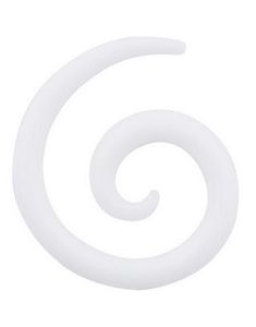 Curl Expander - Hvid Silikone Ørepiercing