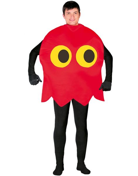 80's rød arkadespil inspireret Unisex Kostume