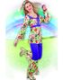 Festive Flower Girl - Hippiekostume til Dame