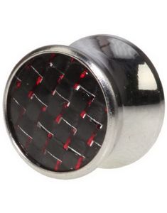 Carbon Fiber - Rød Piercing Plug