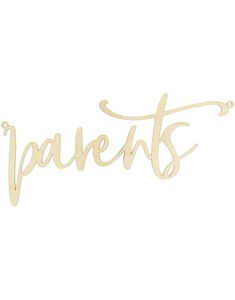 Parents - Stolskilt i Treverk med Tråd 29cm