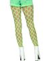 Neon Grønn 80-talls Tights m/ Store Ruter