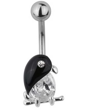 Rio de Janeiro Bird Navlepiercing - Sort