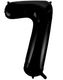 Tallet 7 - Sort JUMBO Folieballon 86 cm 