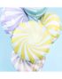 Lys Gul Candy Mønstret Folieballon 45 cm
