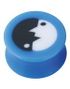 Moderne Yin Yang - Blå Akryl Plug