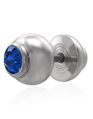 Fake Piercing med Blå Sten