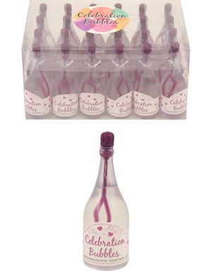 24 stk Klare Champagneflasker Sæbebobler 768 ml - Heavenly Love