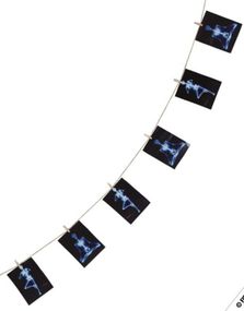 Røntgen-Banner med Mediterende Skjelett 160 cm
