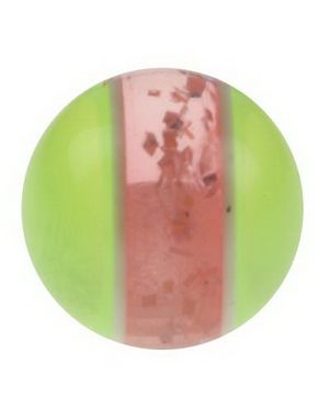 Glitrende Rosa og Gul - 5 mm Akrylkugle til 1,6 mm stang