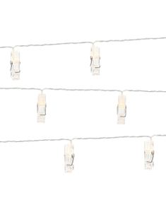 Lyskæde med 10 LED Klemmer 140 cm